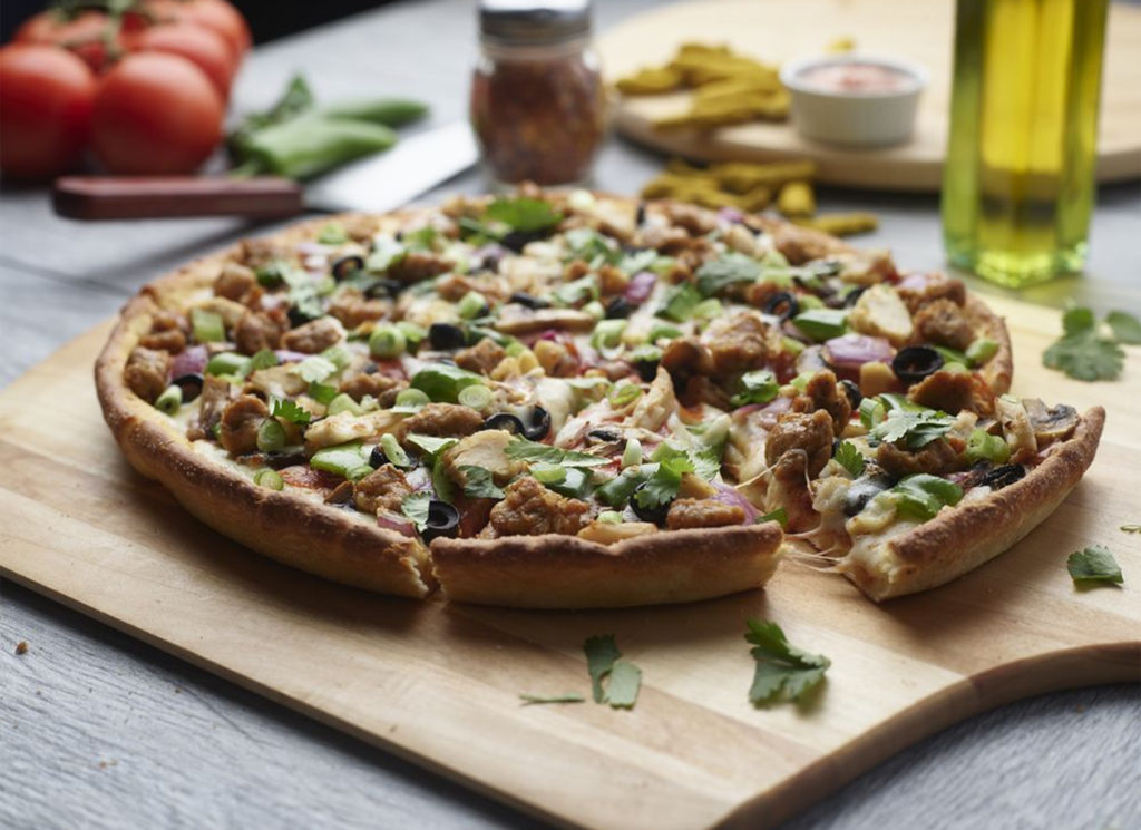 Lamb kabab pizza at Chicago's Pizza With A Twist in Santa Rosa. Photo: Chicago's Pizza With A Twist.