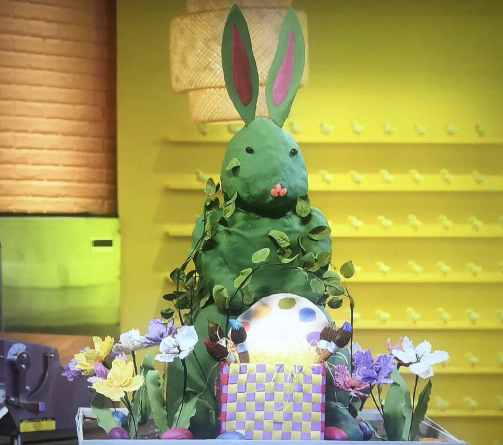 The green bunny. Mika says it wasn't her best work. Photo: Food Network.