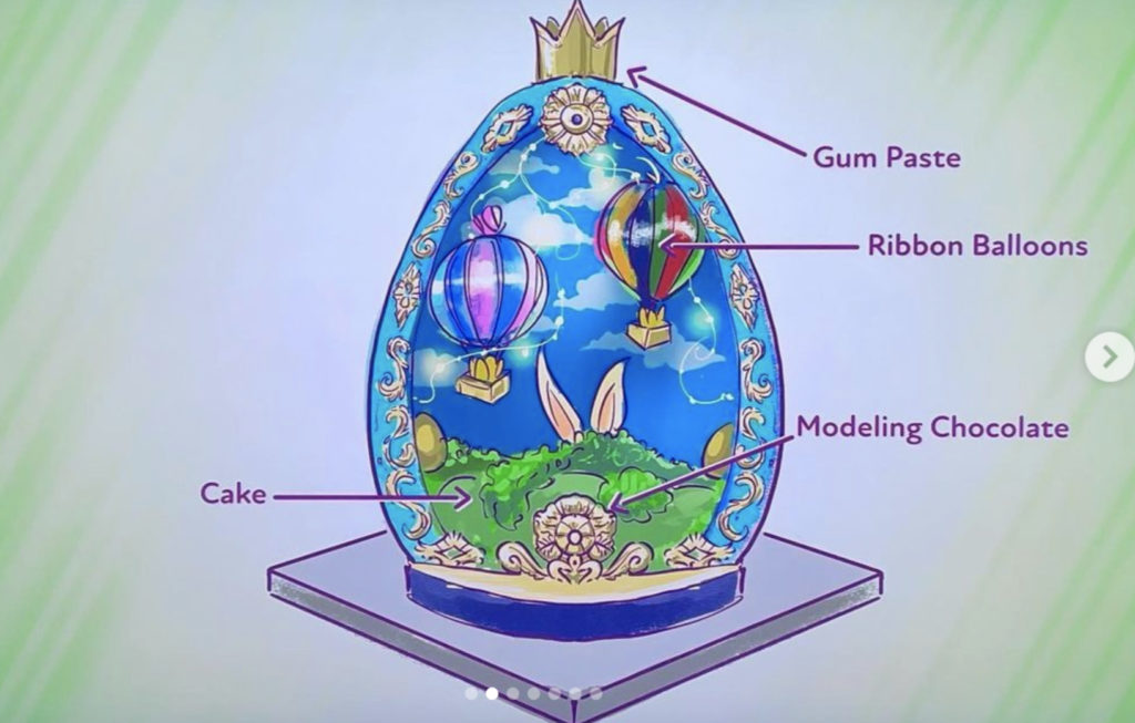 A drawing of Mika's winning egg. Photo: Food Network.