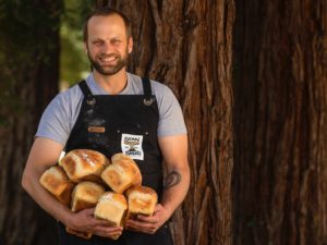 Sean Perry, owner of Sean of the Bread, bakes a different style of bread each day in his Kenwood home bakery. (Photo by John Burgess/The Press Democrat)
