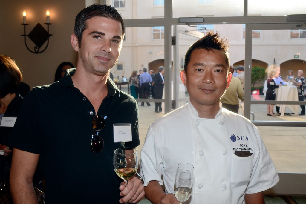 Nathan Duport, left, and Chef Tony Ounpamornchai of Sea Thai Bistro attend the Readers' Choice Awards Ceremony on September 27, 2012 at the Hyatt Vineyard Creek, Santa Rosa. (Photo by Alvin Jornada for The Press Democrat)