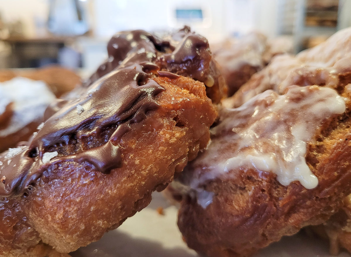 Old fashioned doughnuts at Johnny Doughnuts in Santa Rosa. (Heather Irwin/Sonoma Magazine)