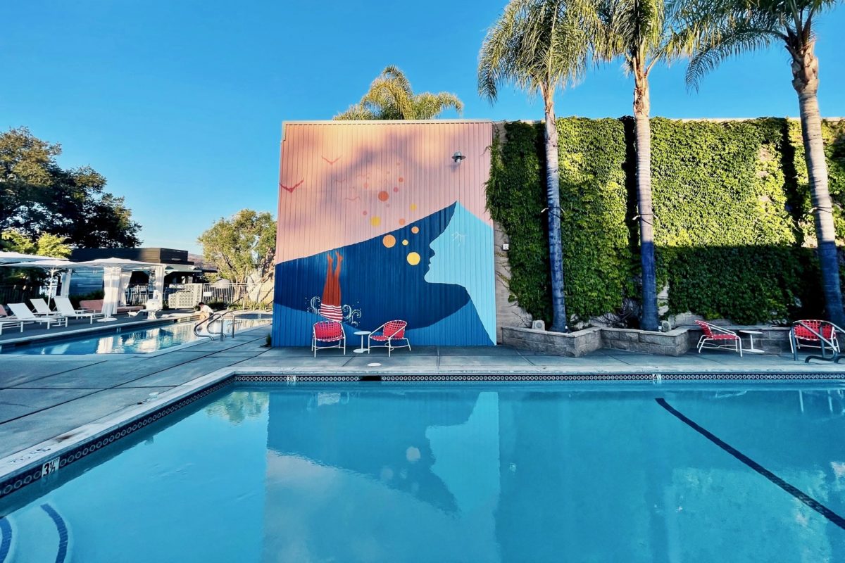 The pool at Dr. Wilkinson’s Backyard Resort & Mineral Springs in Calistoga. (Courtesy of Dr. Wilkinson’s Backyard Resort & Mineral Springs)