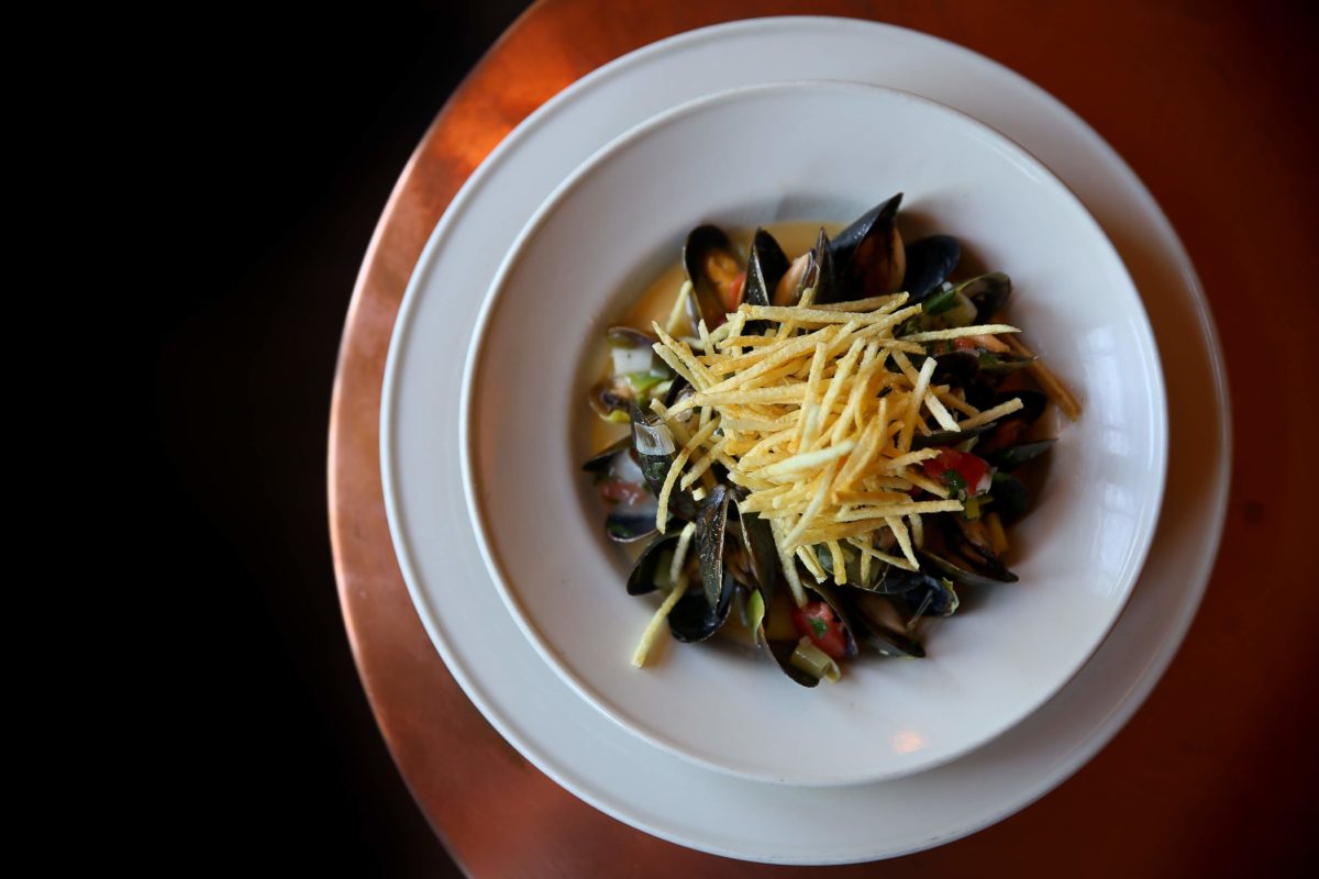 Prince Edward Island Mussels at Underwood Bar and Bistro in Graton. (Christopher Chung/The Press Democrat)