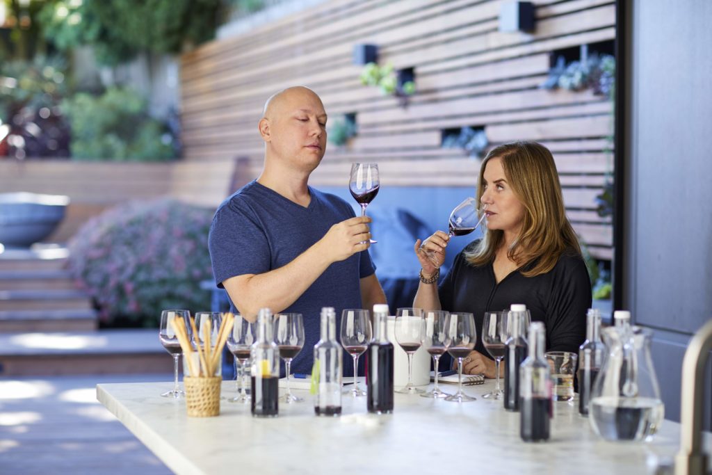 Scott MacFiggen, left, and his wife Regina Bustamante are the owners of Sosie Wines in Sonoma. (Courtesy of Sosie Wines)
