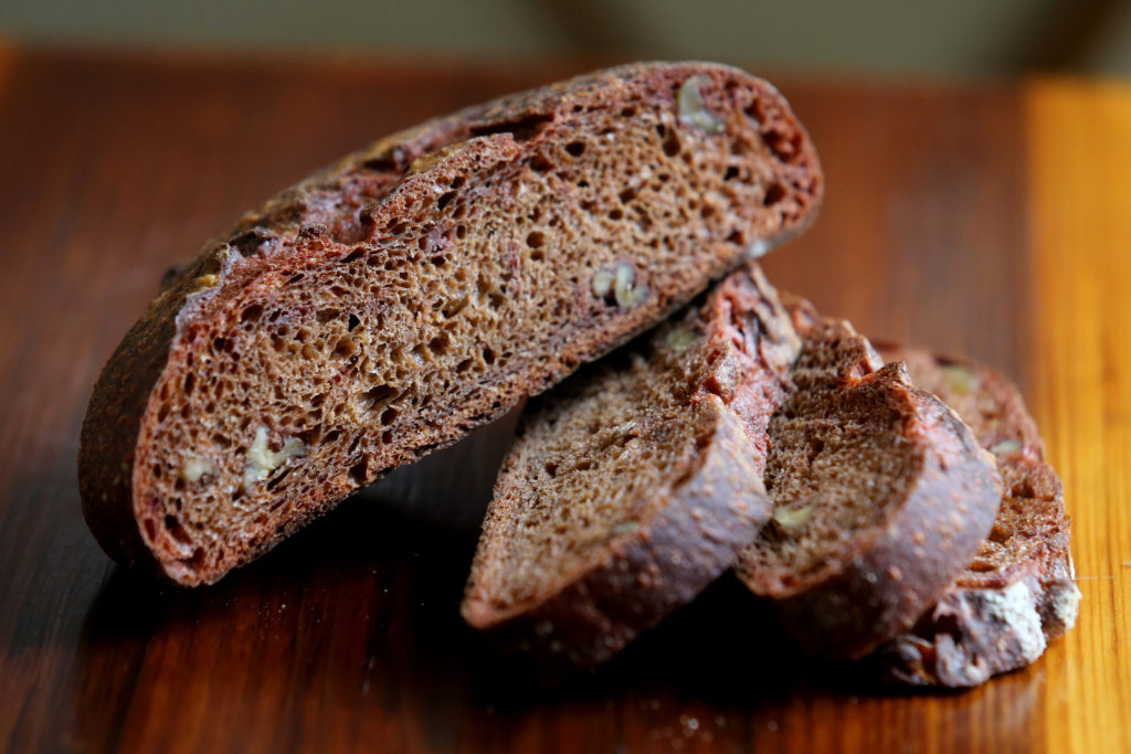 Beet walnut bread from Birdsong Bread sold at The Altamont General Store in Occidental. (Beth Schlanker/Sonoma Magazine)