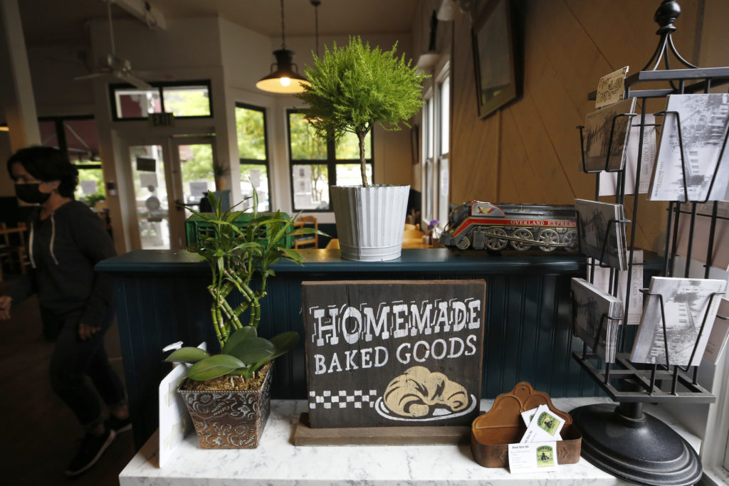 The decor inside Howard Station Cafe in Occidental, Calif., on Thursday, May 13, 2021. (Beth Schlanker/Sonoma Magazine)