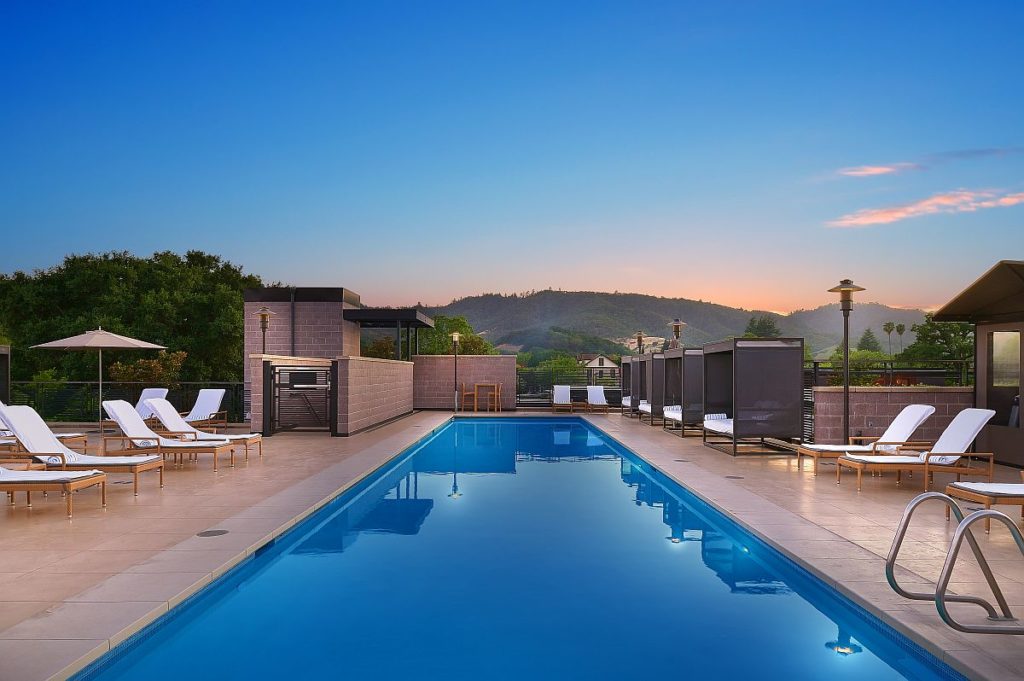 The pool at Bardessono Hotel and Spa in Yountville. (Courtesy Bardessono Hotel)