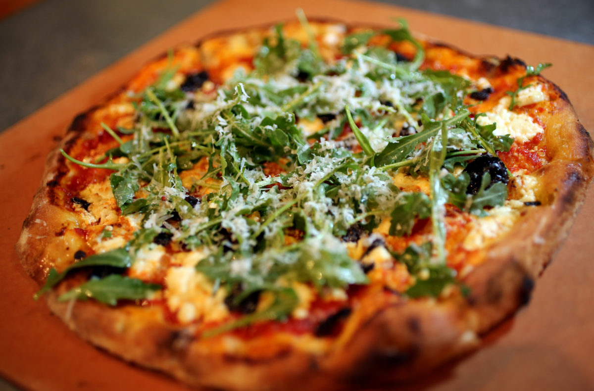 Red Pizza served at Central Market in Petaluma. (Crista Jeremiason/The Press Democrat)