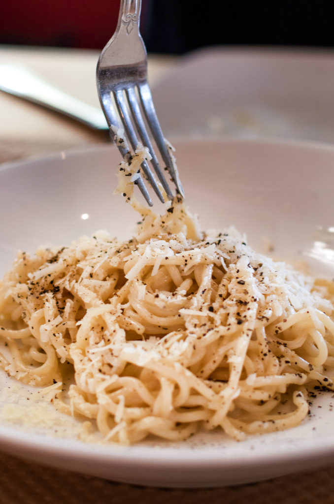 Caccio e pepe at Central market in Petaluma. (Heather Irwin/Sonoma Magazine)