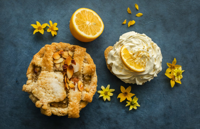 The famous Lemon Cloud Pie and Apple Pie from Betty's Bakery and Fish and Chips in Santa Rosa. (John Burgess/Sonoma Magazine)