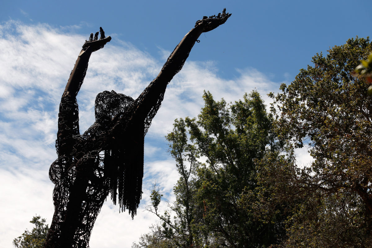 The reopening of the sculpture garden at Paradise Ridge Winery in Santa Rosa, California, on Saturday, July 7, 2018. (Alvin Jornada / The Press Democrat)