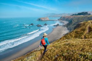 Hiking along the Kortum Trail on the Sonoma Coast. (Jerry Dodrill)