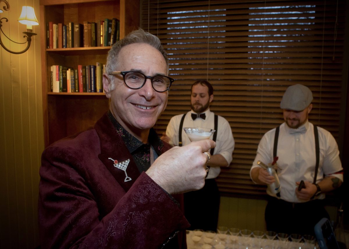 Gary Saperstein helped organize the 16th annual Martini Madness at Saddles Steakhouse at MacArthur Place in Sonoma, Calif. Friday, January 13, 2017. Guests got see master martini makers in action, sample their creations and vote for the best martini garnish, most creative and best overall martini. (Jeremy Portje / For The Press Democrat)