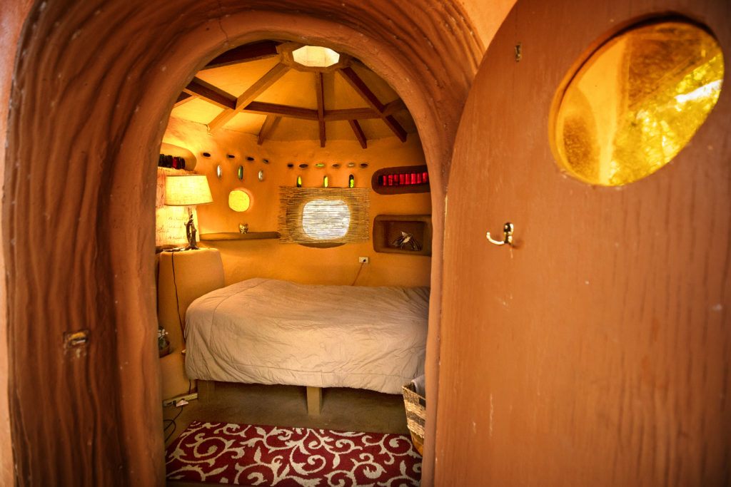 Recently constructed earthen fairytale houses can be rented by guests of Isis Oasis in Geyserville. (John Burgess/The Press Democrat)