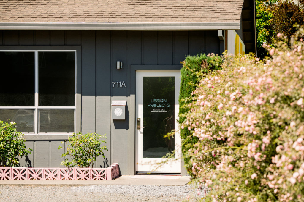Legion Projects gallery is tucked into a cluster of modern gray studios, north of the Healdsburg Plaza. (Courtesy of Legion Projects)