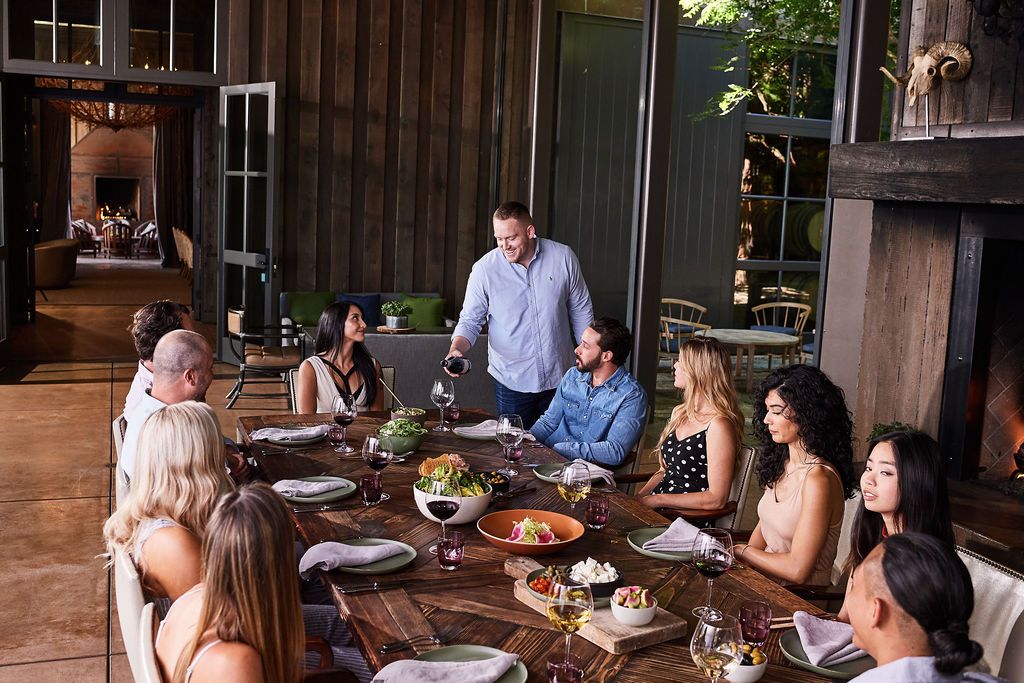 Outdoor tasting area at Ram's Gate Winery in Sonoma. (Courtesy of Ram's Gate Winery)