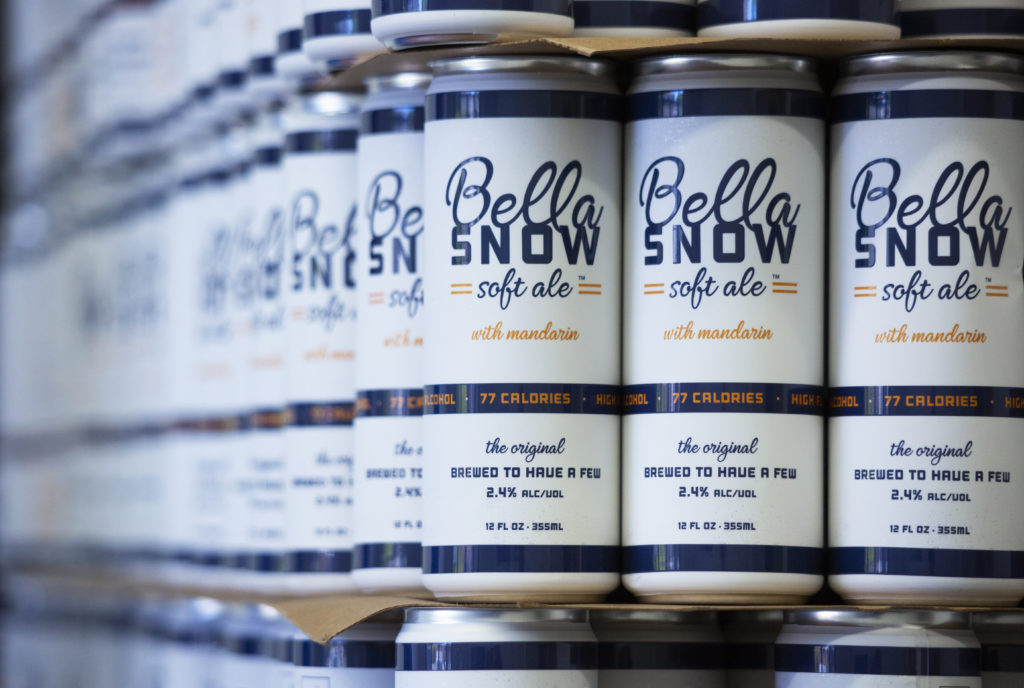 Bella Snow, a soft ale with half the alcohol content of a regular beer, was developed by Sean Boisson and Matthew Rohrs. (Photo by Robbi Pengelly/Index-Tribune)