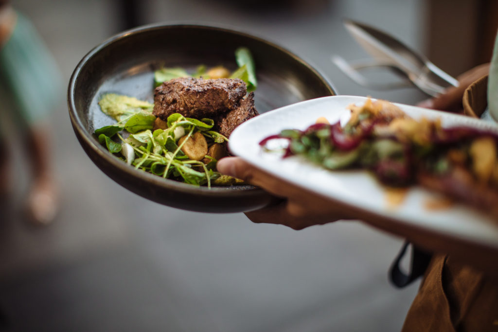 Bavette steak at Roof 106 at the Matheson in Healsburg. (Courtesy of Michael Woolsey)