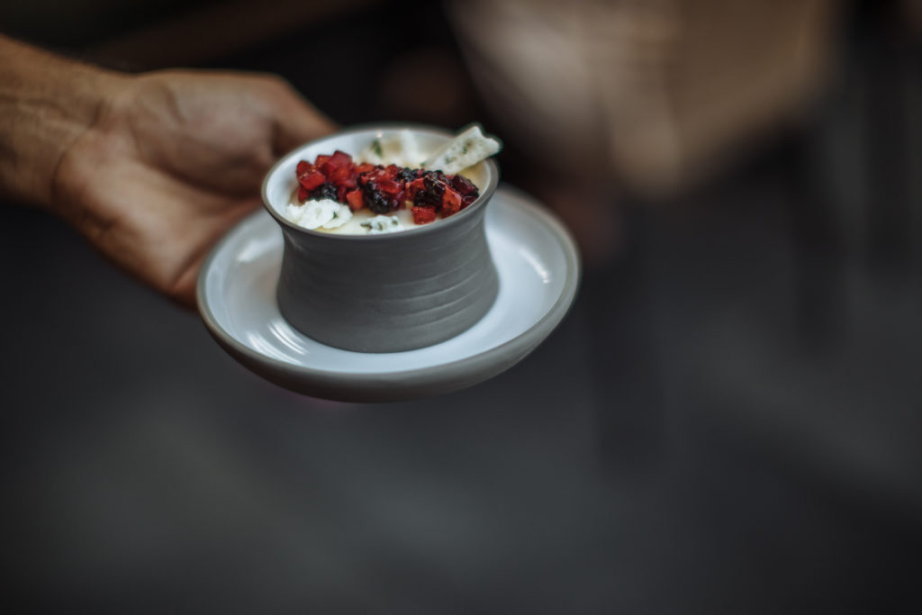 Lime posset dessert at the Matheson in Healsburg. (Photo: Michael Woolsey)