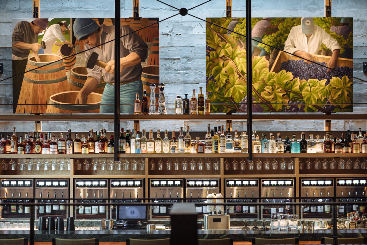 Wine Wall at The Matheson in Healsburg. (Michael Woolsey)