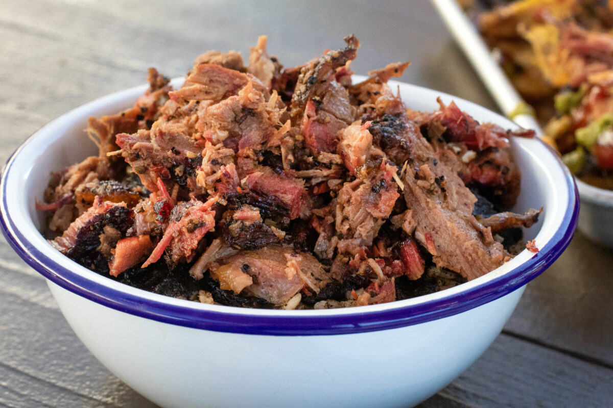 Brisket bowl at Austin's Barbecue at Old Possum Brewing in Santa Rosa. (Heather Irwin/Sonoma Magazine)
