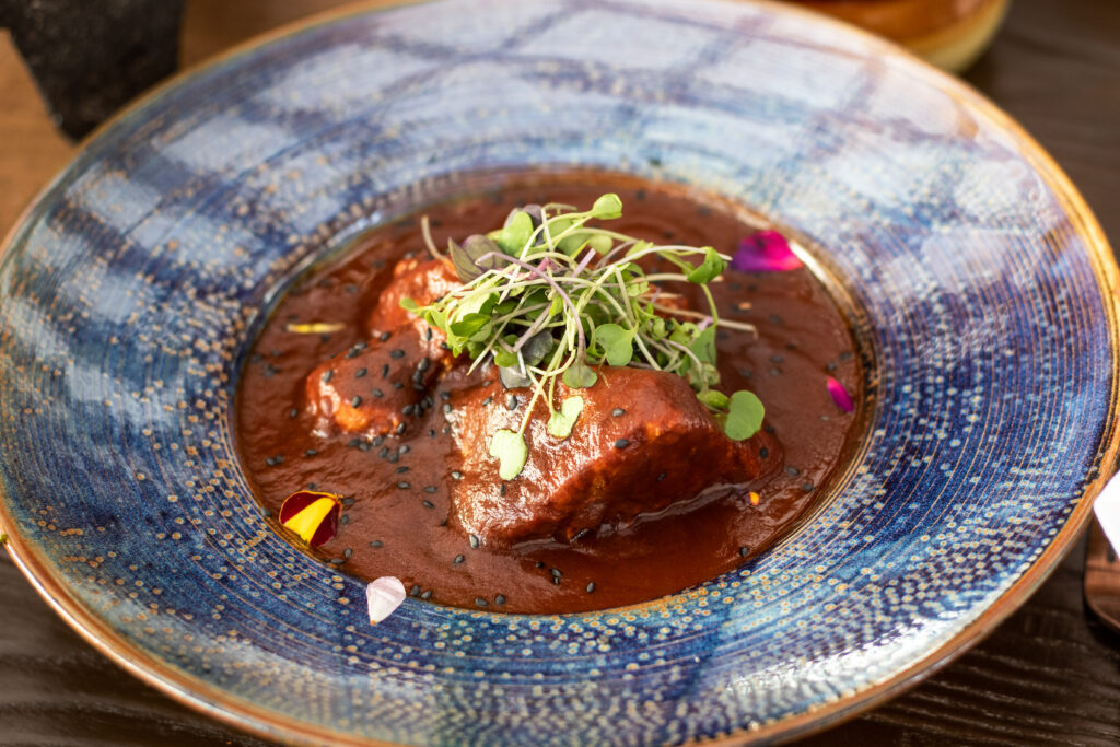 Jalisco Mole Rojo at El Meson de los Molcajetes. (Heather Irwin/Sonoma Magazine)