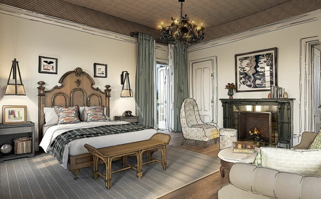 A rendering of a new guest room at The Madrona. (Courtesy of The Madrona)