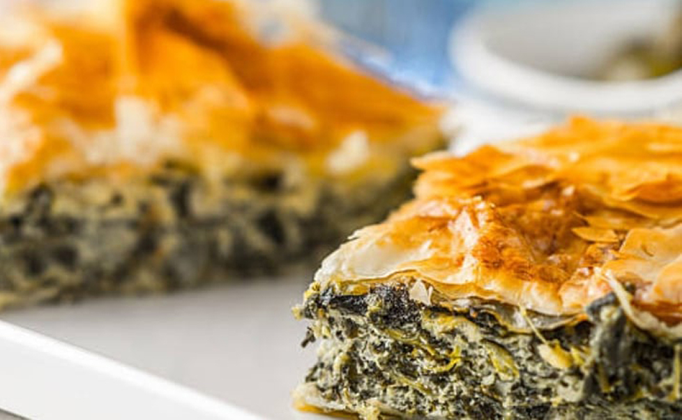 Flaky phyllo dough, spinach and cheese make for delicious spanakopita at Zimi on Mission. (Dino Moniodis)