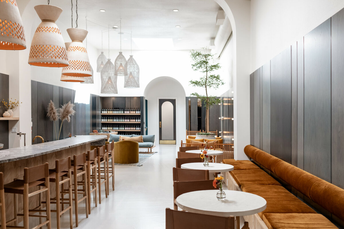 Among the Hommeboys' interior design projects is the Marine Layer Wines tasting room in Healdsburg. (Gretchen Gause)