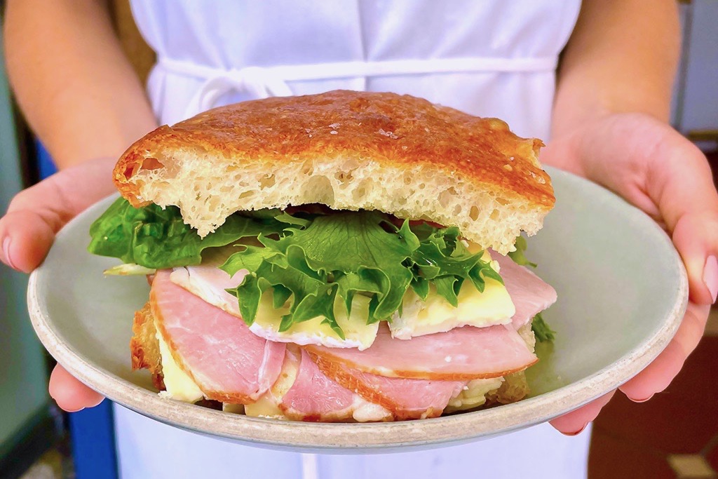Ham and cheese focaccia at Stellina Pronto in Petaluma.