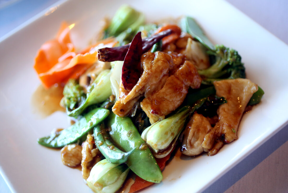 Chicken with Vegetables, "Hunan Style" at Royal China Restaurant in the Piner Rosewood Shopping Center in Santa Rosa, Friday, May 31, 2013. (Crista Jeremiason / The Press Democrat)