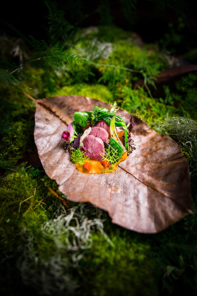 Venison Hobayaki with carrot miso from SingleThread in Healdsburg. (Courtesy of SingleThread)