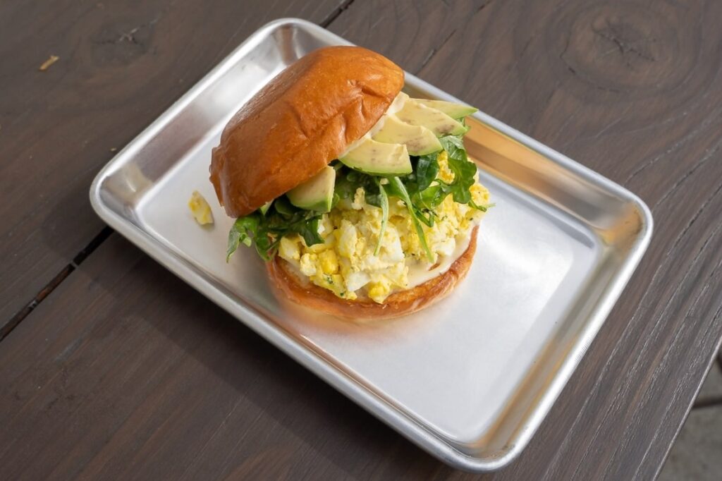 A breakfast sandwich from Eggspresso in Petaluma. (Eggspresso)