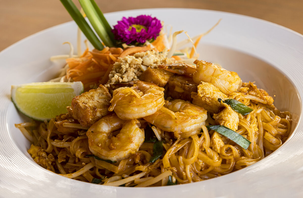 Pad Thai with Shrimp from Thai BBQ House Petaluma. (John Burgess/The Press Democrat)