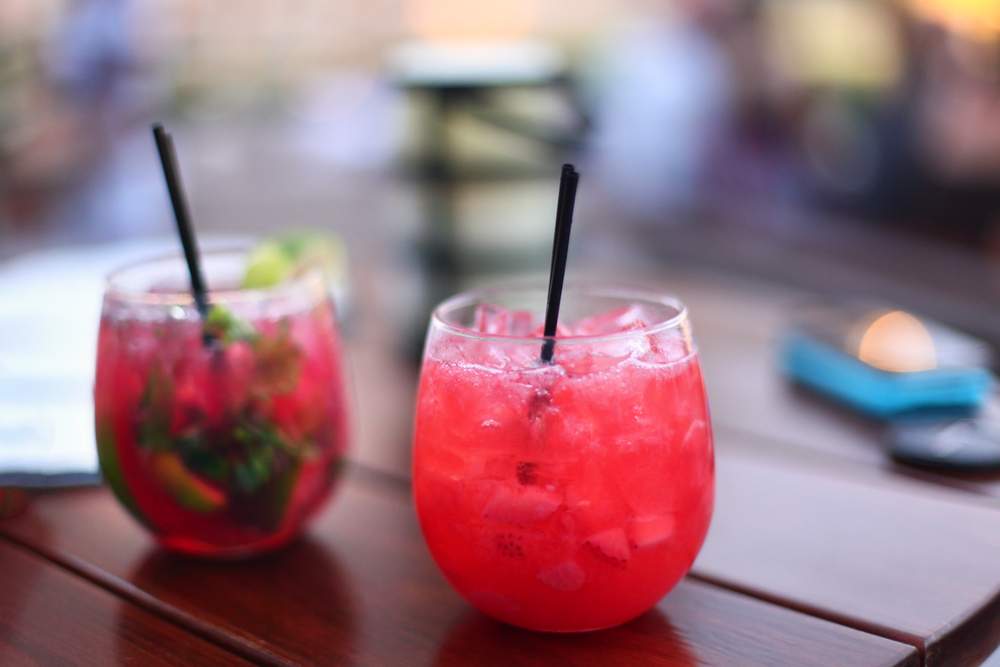 The Oakland cocktail, at Whisper Sisters, consists of tequila, mezcal, cinnamon, port, grapefruit, and banana.(Christopher Chung/ The Press Democrat)