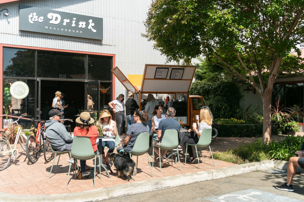 The Drink in Healdsburg serves coffee and natural wines from local wine labels, Rootdown Cellars and Leo Steen Wine. (Courtesy of The Drink)