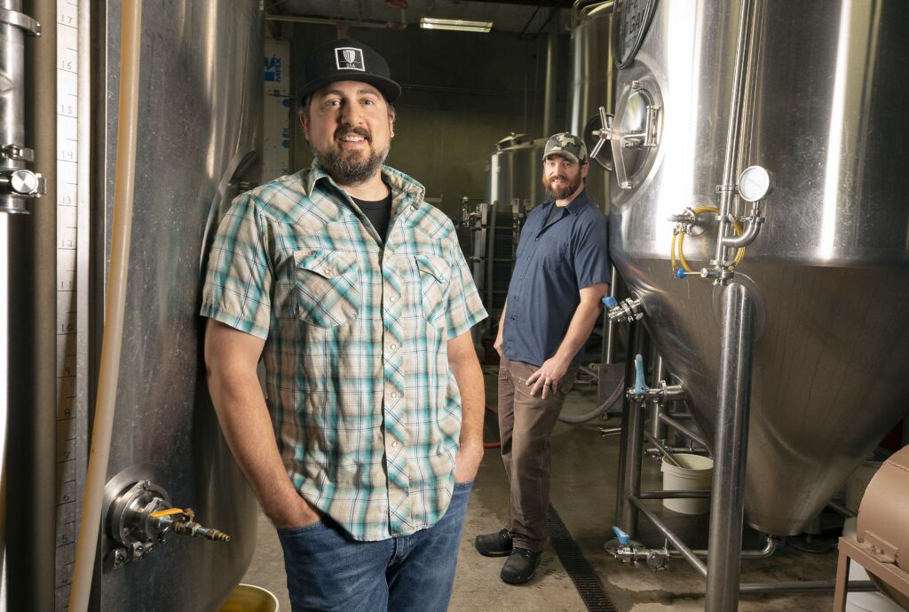 Kevin Robinson, the former sole owner of Plow Brewing Co., took on investor and partner Vince Ferracuti left, and changed the name of the Santa Rosa brewery to Iron Ox Brewing Co. (John Burgess/The Press Democrat).