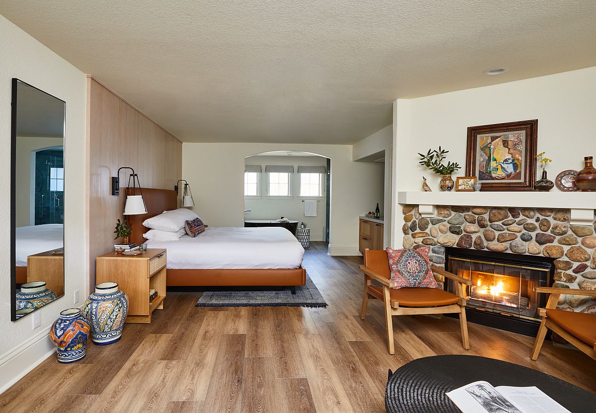 Guest room in the Cazadero House at The Stavrand Russian River Valley in Guerneville. (The Stavrand)