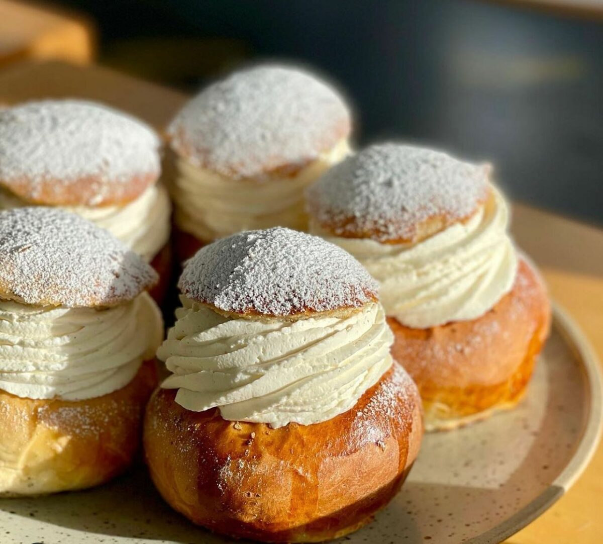 Semla, a traditional Fat Tuesday bun in Sweden, is available at Stockhome restaurant in Petaluma throughout February only. (Stockhome)