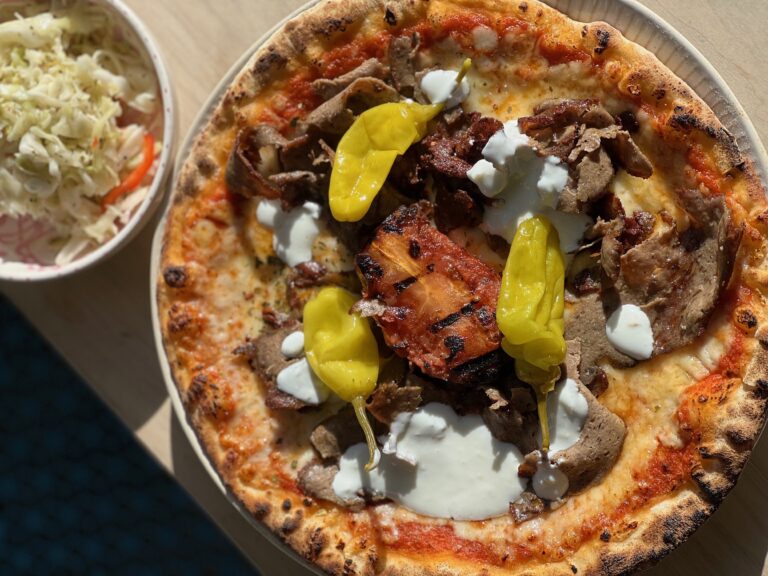 Kebab pizza, another unique dish from Sweden, is served at Stockhome restaurant in Petaluma. (Stockhome)