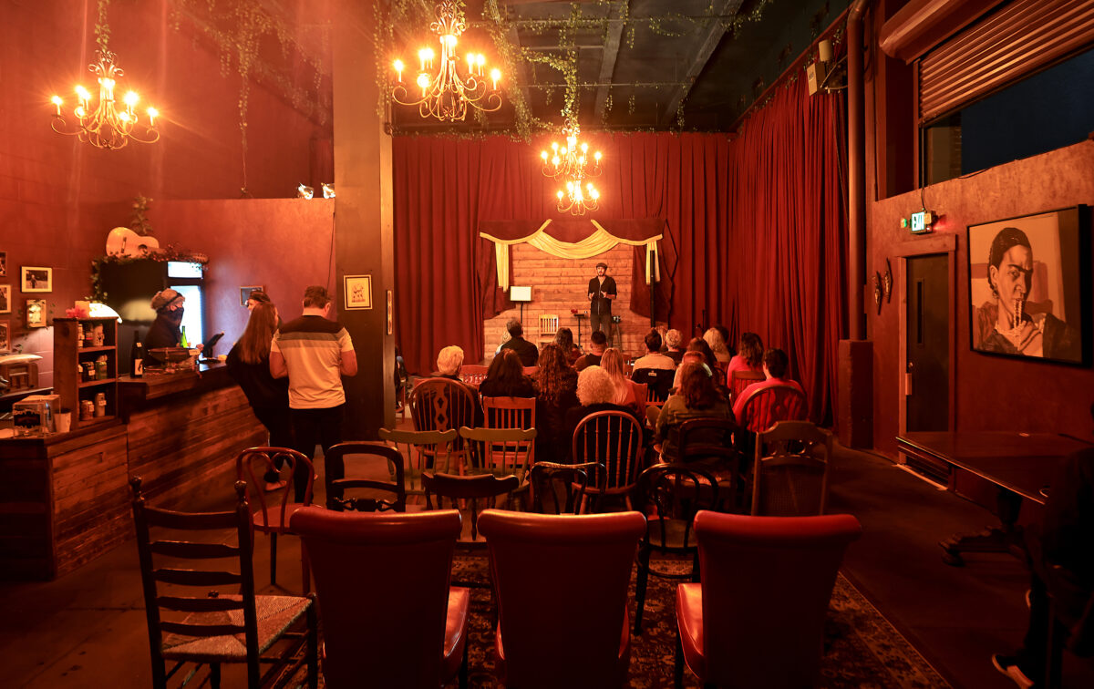 The Lost Church, an entertainment venue, is located in the old newspaper loading dock at the Press Democrat in Santa Rosa, Thursday, Oct. 21, 2021. (Kent Porter / The Press Democrat) 2021