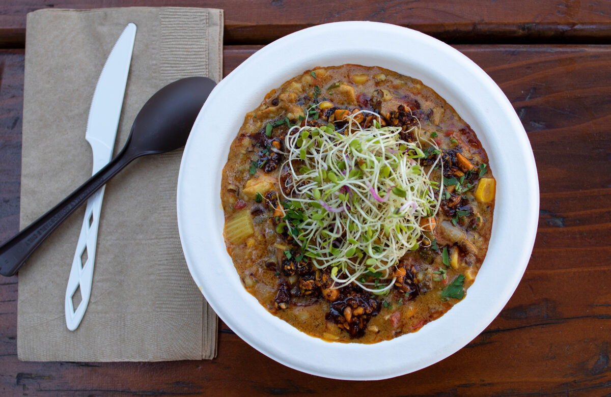 Curry gumbo from Bayou on the Bay. (Heather Irwin/Sonoma Magazine)