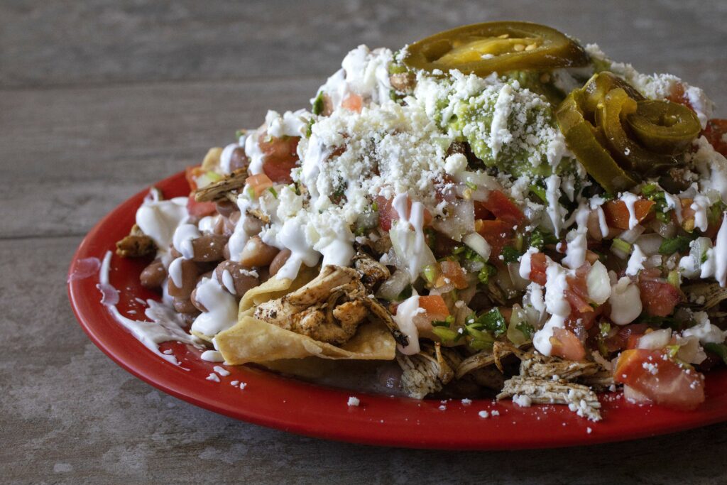 Super Chicken Nachos from Juanita Juanita in Sonoma. (John Burgess/The Press Democrat)