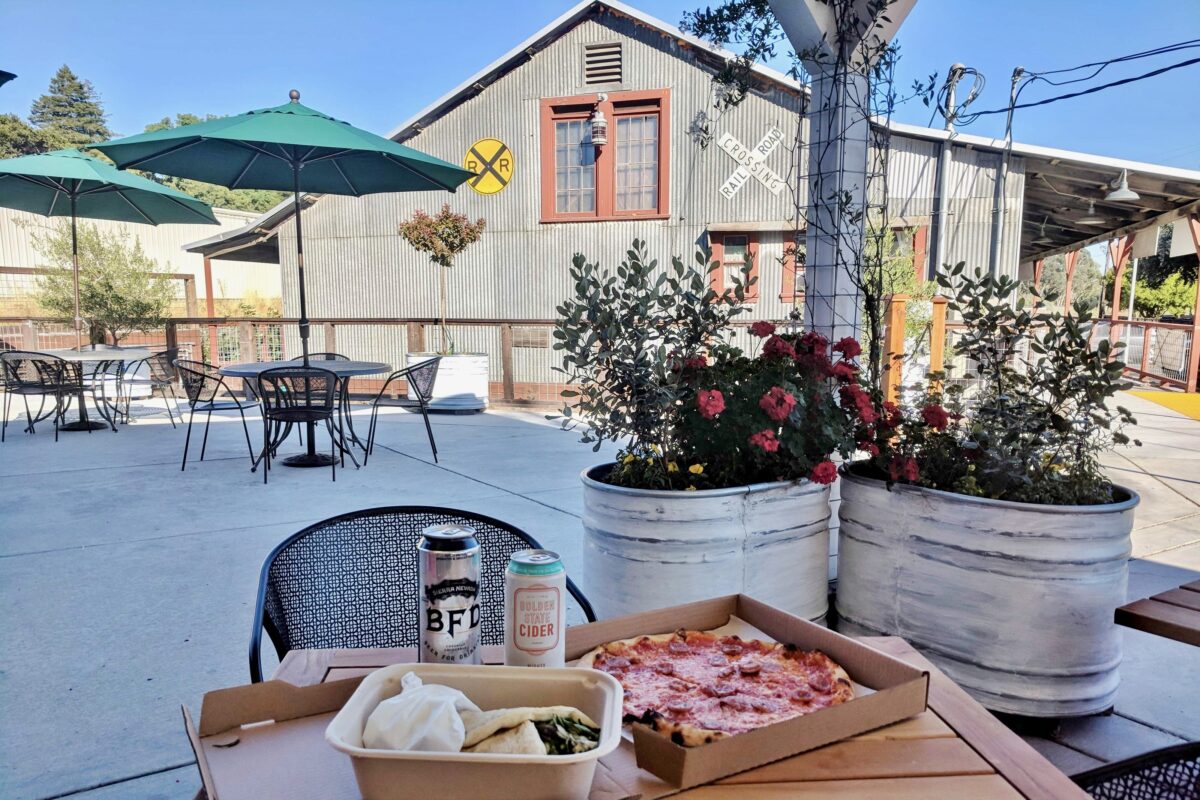 Penngrove Market's outdoor area is a perfect place to enjoy the prepared and hot food sold inside. (HOUSTON PORTER/FOR THE ARGUS-COURIER)