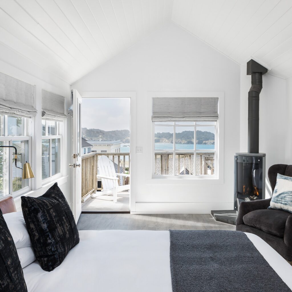 A room with a view at JD House in Mendocino. (Courtesy of Blue Door Inns)
