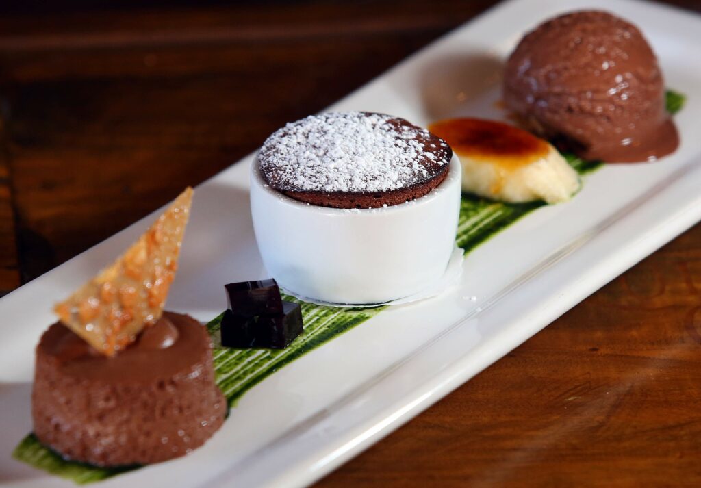 Chocolate Fetish served at LaSalette Restaurant in Sonoma. (Crista Jeremiason/The Press Democrat)