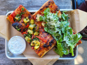 Squash and BLT slices at Psychic Pie in Sebastopol. (Heather Irwin/Sonoma Magazine)