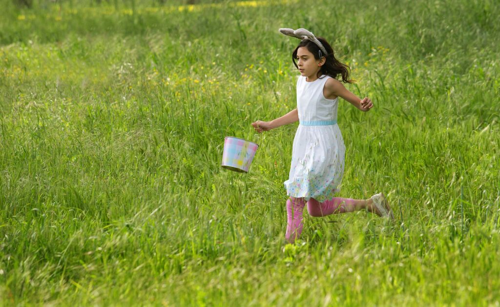 The 30th annual Glen Ellen Easter egg hunt at Dunbar School. (John Burgess/The Press Democrat)