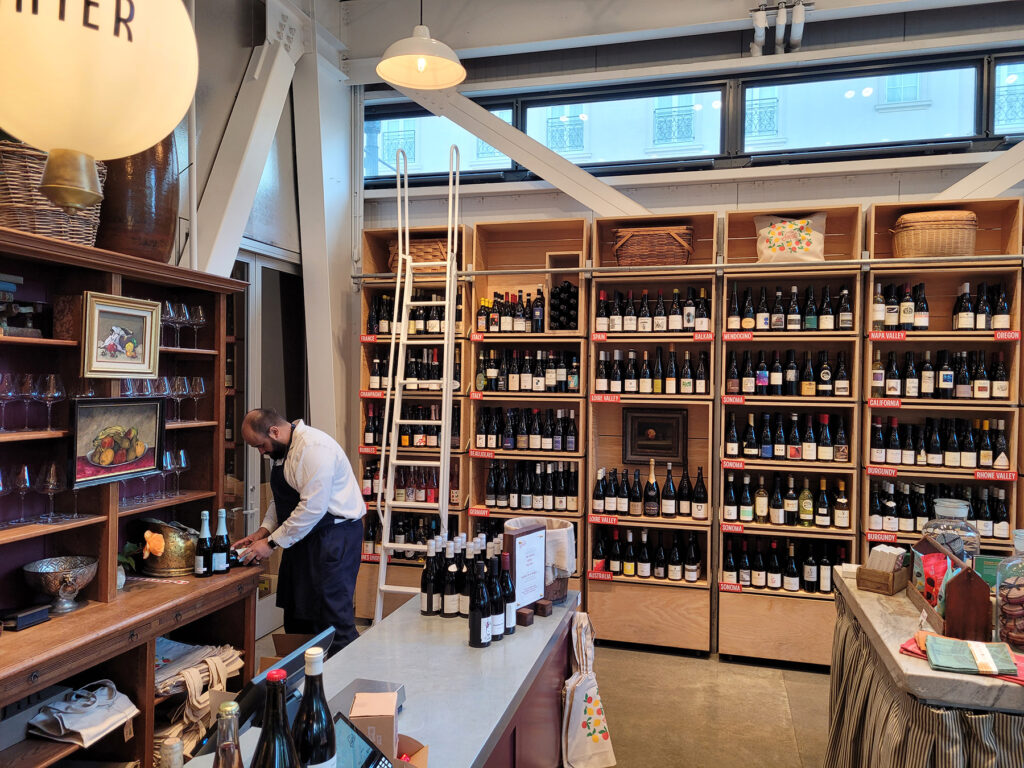 Wine mercantile at Little Saint in Healdsburg. (Heather Irwin/The Press Democrat)